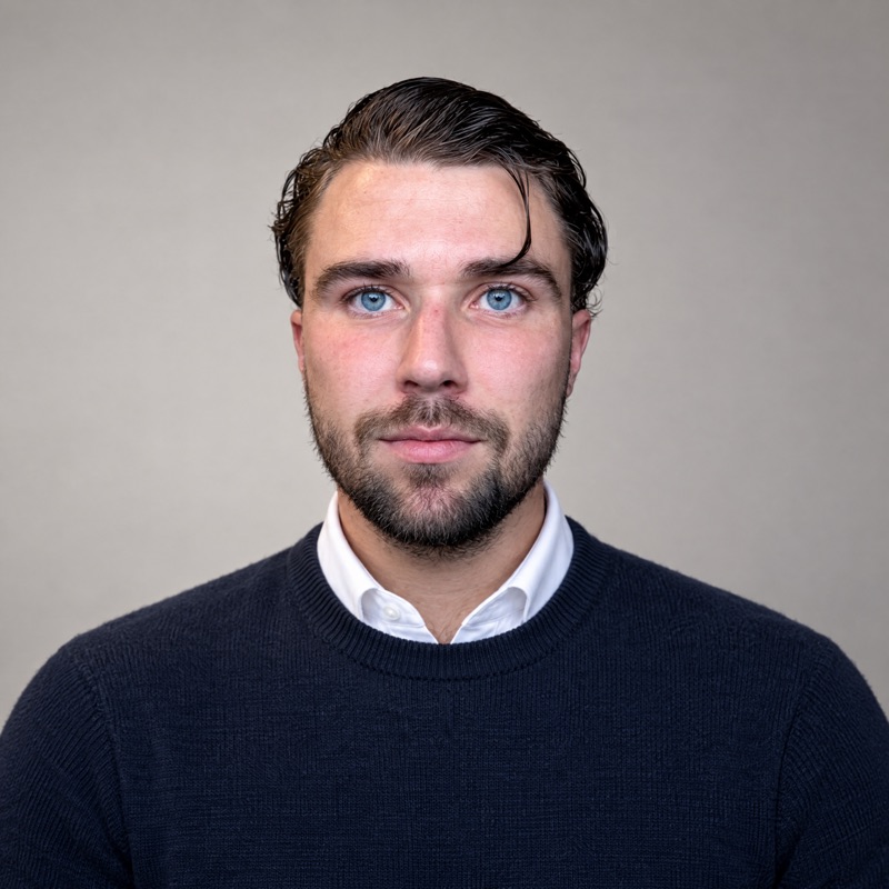 Portret van Niels, oprichter van Gevelwebstudio